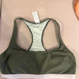 Olive Green Women's Sports Bra